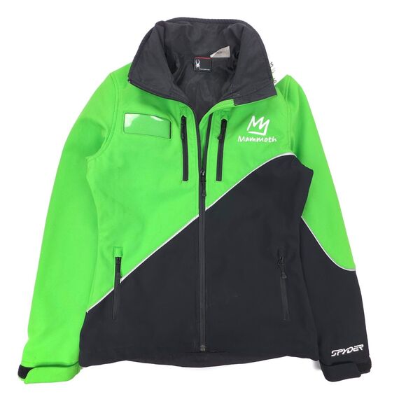 NWT Spyder Mammoth Ascent Softshell Jacket Neon Green High Visibility Snow Ski 6 - Picture 1 of 11